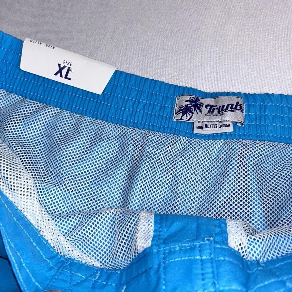 Trunks Surf and Swim Co Men's Swim‎ Board Shorts Size XL Aqua Teal Zie Waist NEW